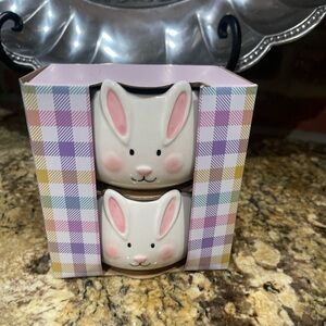 Bakeshop by Masterclass 3d rabbit face and ears set of 2 ramekins - Brand New!